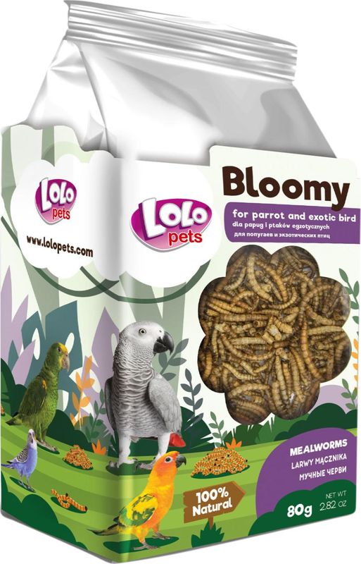 Bloomy Mealworm - Larver til Papegøyer og Eksotiske Fugler