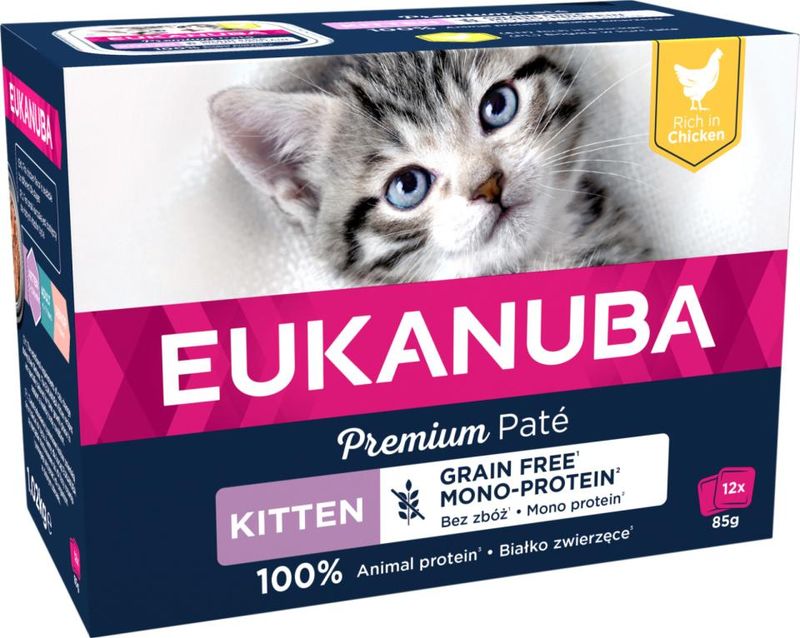 EUKANUBA CAT Kitten Pate, Kylling 85g